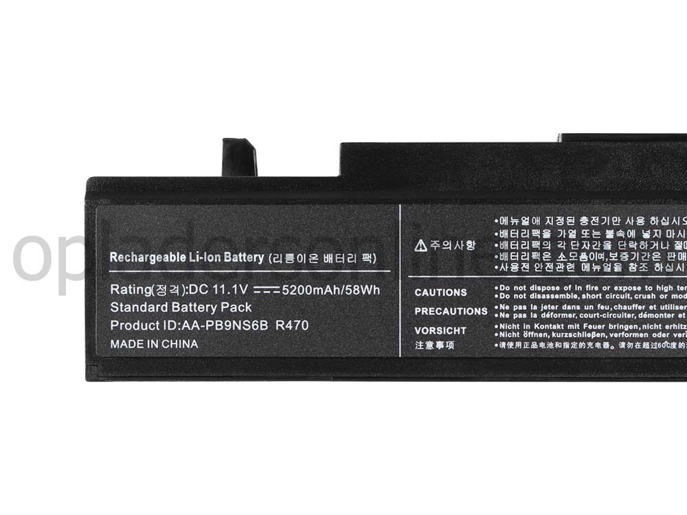 5200mAh 6 Cellen Samsung 300E43-S01 300E43-S03 Accu Batterij