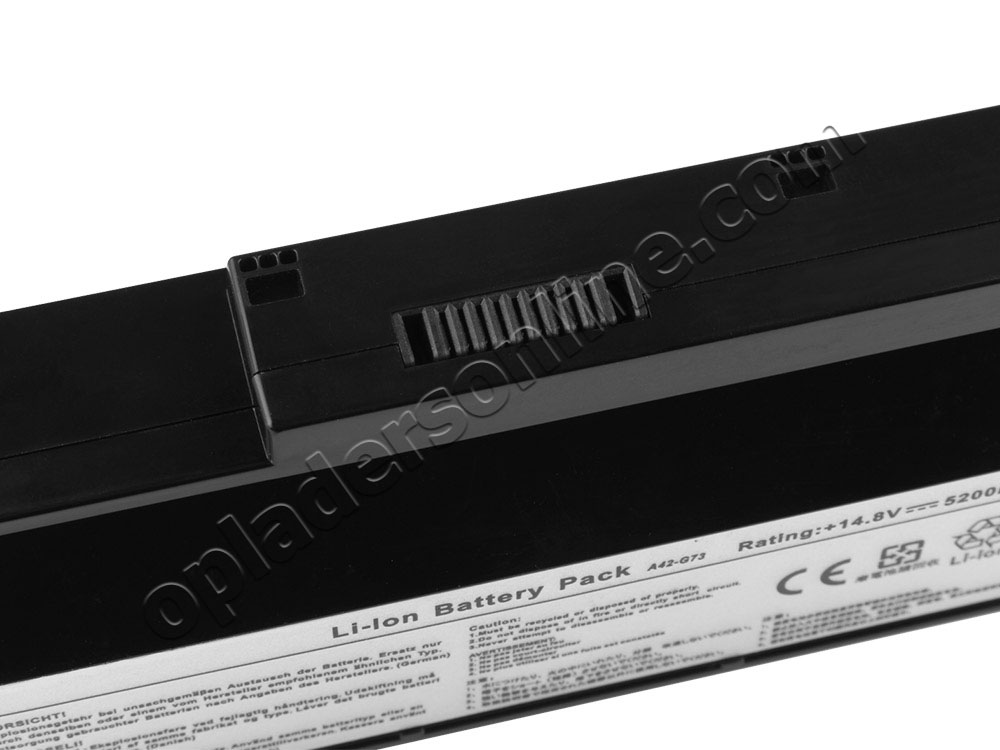 5200mAh 8 Cellen Asus ROG G53JW-IX223V ROG G53JW-SX083V Accu Batterij