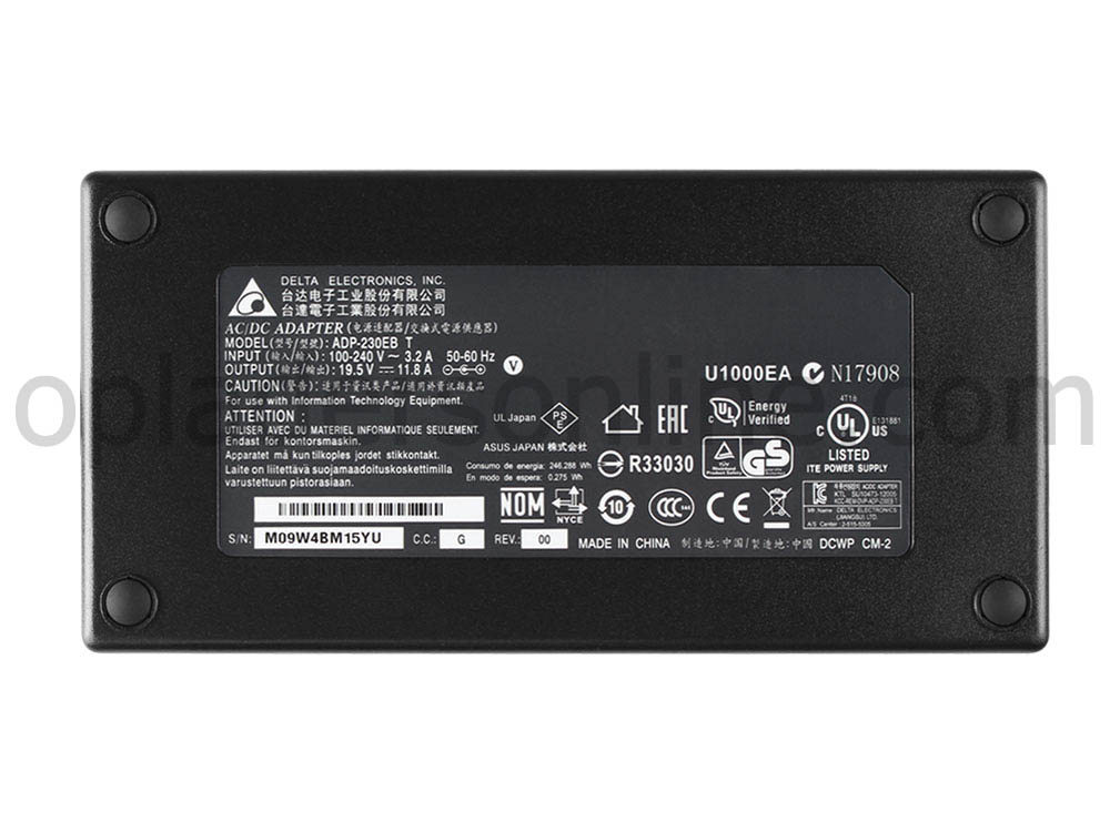 230W Acer ConceptD 7 Ezel CC715-71-74CG Adapter Voeding Oplader + Koord
