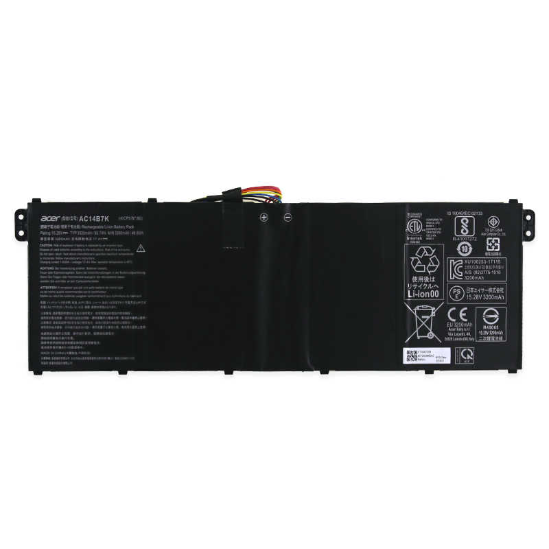 3320mAh 50.7Wh 4-Cellen Acer AC14B7K Accu Batterij