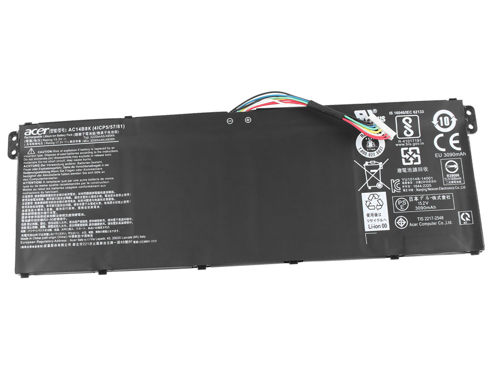 Originele 3220mAh 48Wh Acer AC14B3K AC14B8K AC14B7K Accu Batterij