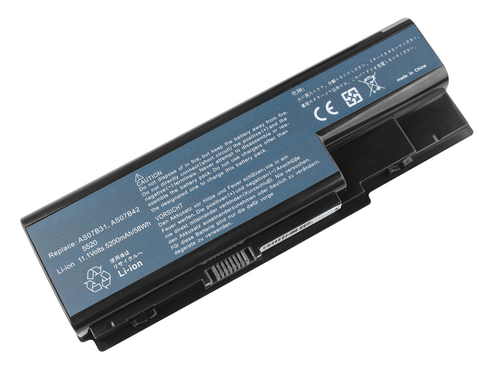 4400mAh 48Wh 6-Cellen Acer Aspire 7520G Aspire 7530 Accu Batterij