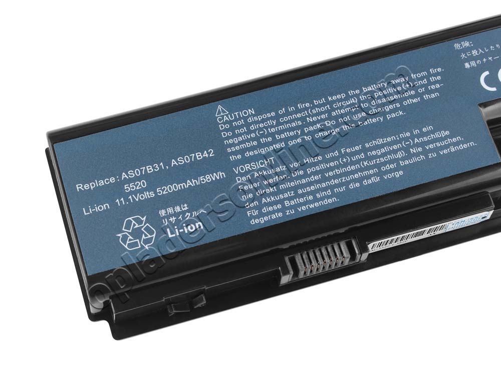 4400mAh 48Wh 6-Cellen Acer Aspire 7520G Aspire 7530 Accu Batterij