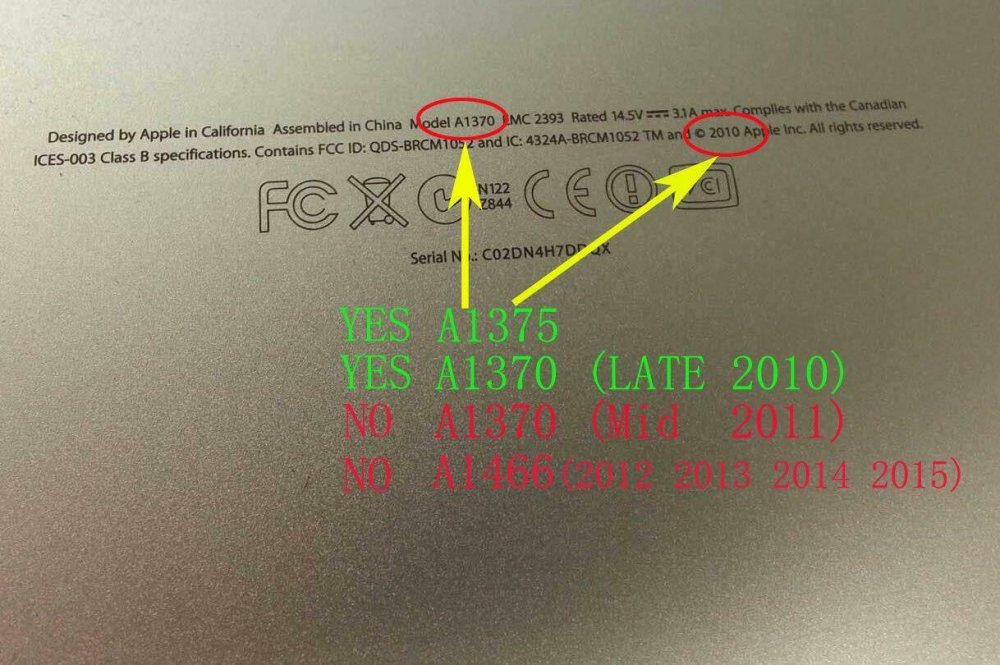 4680mAh 35Wh 3 Cellen Apple MacBook Air 11" 2010 A1370 Accu Batterij