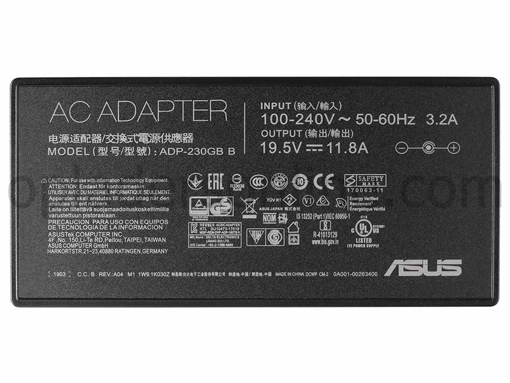 230W Asus FX505DV-AL014T FX505DV-AL019 Adapter Voeding Oplader