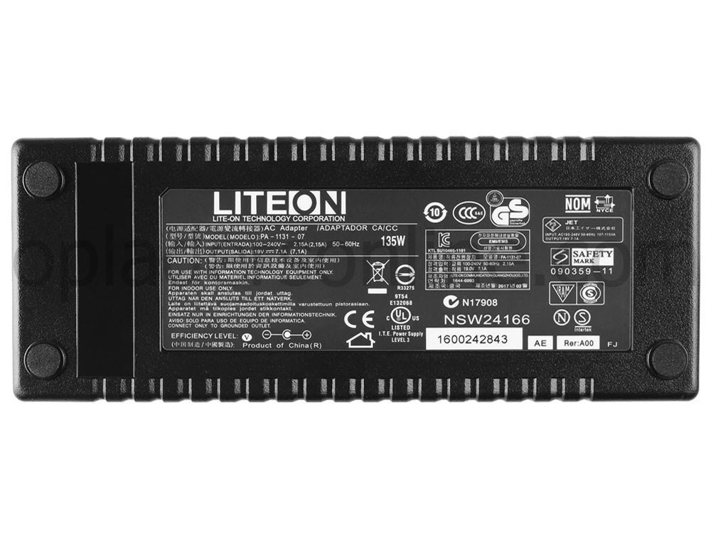 135W Asus A4G A4GA A4L A4K A4KA AC Adapter Oplader