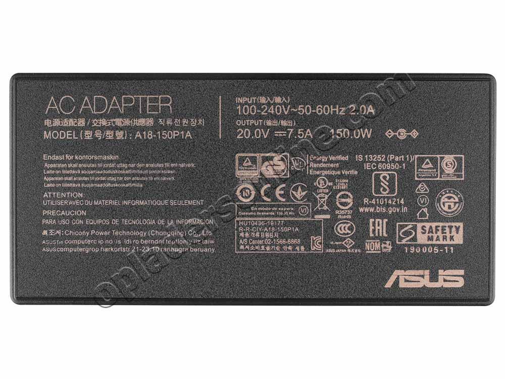 Origineel 150W Asus Eee PC Top ET2701IUKI-B003K AC Adapter Voeding Oplader + Koord