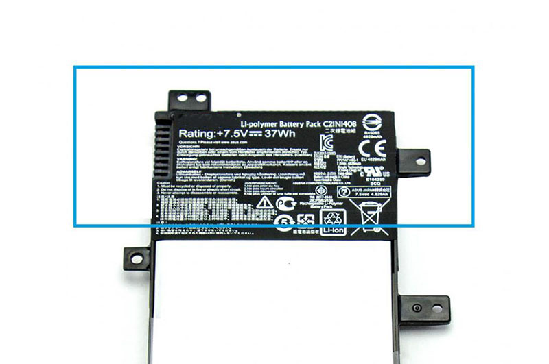 4900mAh 37Wh 2-Cellen Asus A555LJ-XO916T A555LJ-XX031H Accu Batterij