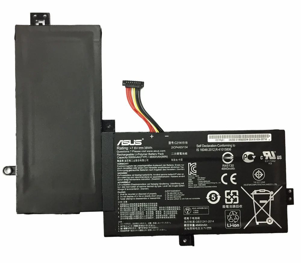 5000mAh 38Wh 2-Cel Asus VivoBook Flip TP501UA-CJ016T Accu Batterij