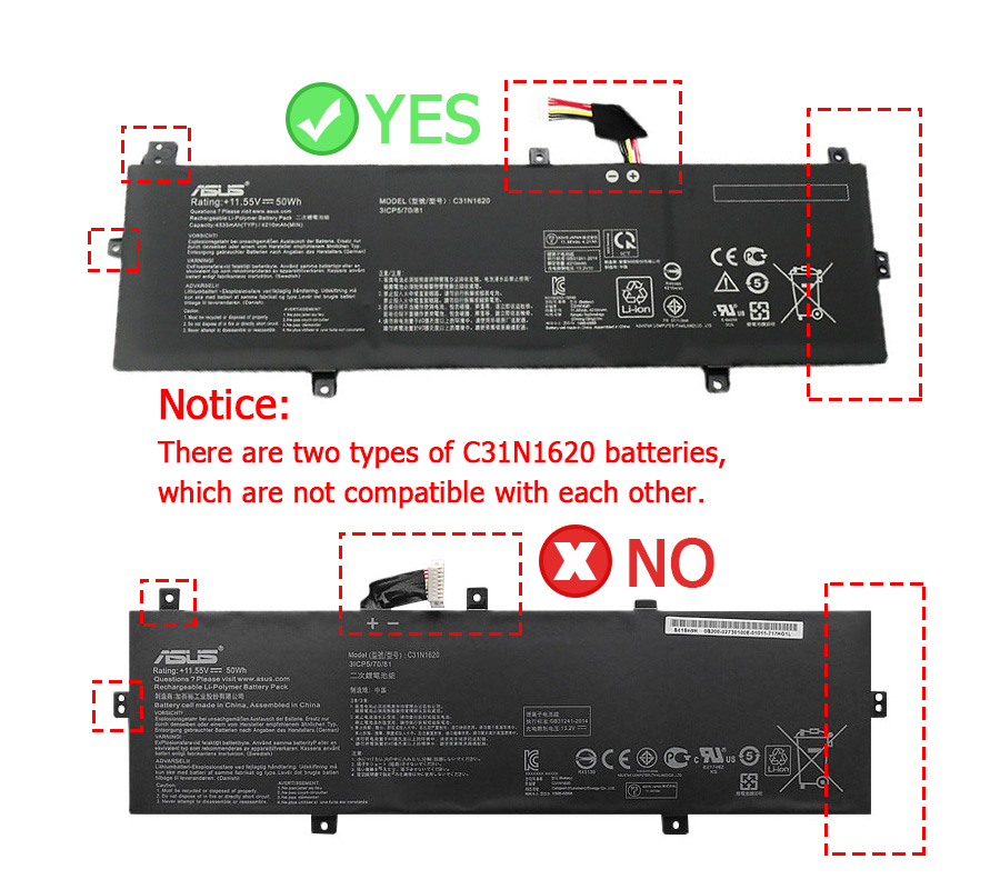 4210mAh 50Wh Asus ExpertBook P5 P5440FA-BM0006R Accu Batterij
