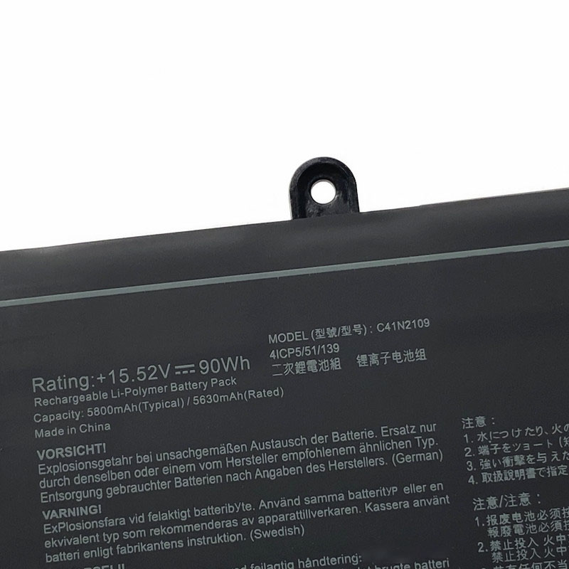 Asus C41N2109 0B200-04200000 Accu Batterij 5800mAh 90Wh