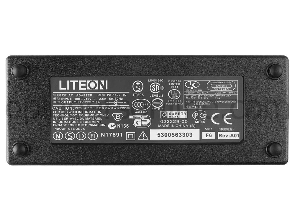 Origineel 150W Clevo 1532864 1533797 AC Adapter Oplader