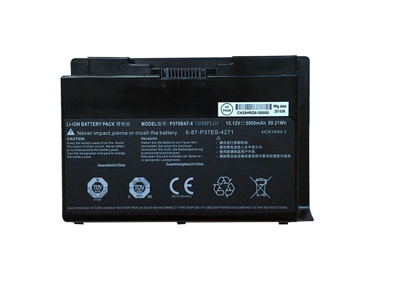 Originele 5900mAh 89.21Wh 8-Cellen Clevo 6-87-P37ES-427 Accu Batterij