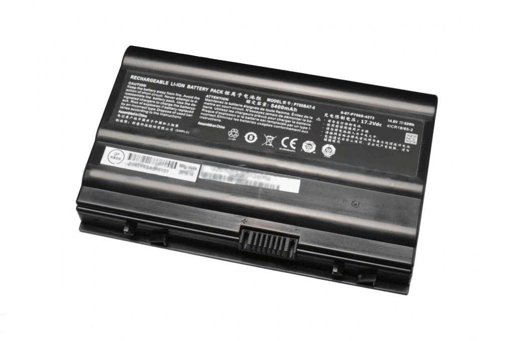 5500mAh 82Wh 8-Cellen Clevo 6-87-P750S-4271 Accu Batterij