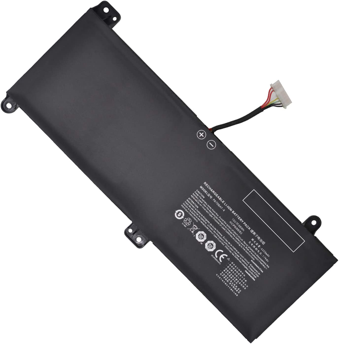 4320mAh 66Wh 4-Cellen Clevo PA70HP6-G PA70HS-G Accu Batterij