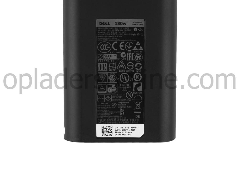 Origineel 130W Dell HA130PM130 Adapter Voeding Oplader + Gratis Koord