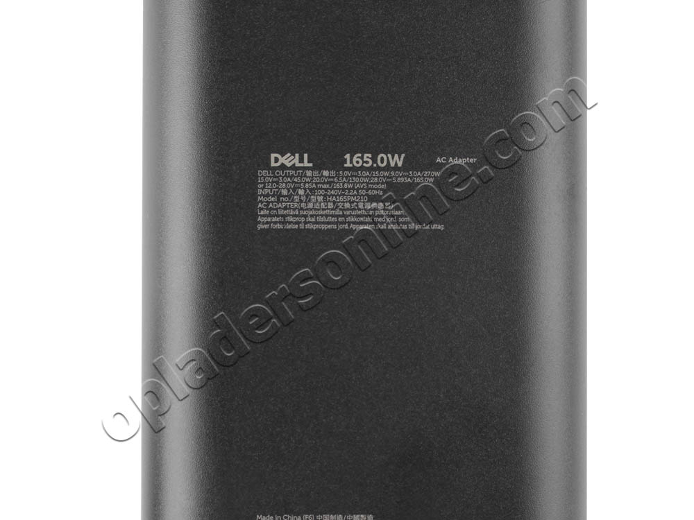 Origineel 165W USB-C Dell Mobile Precision 5690 Workstation AC Adapter Voeding Oplader + koord