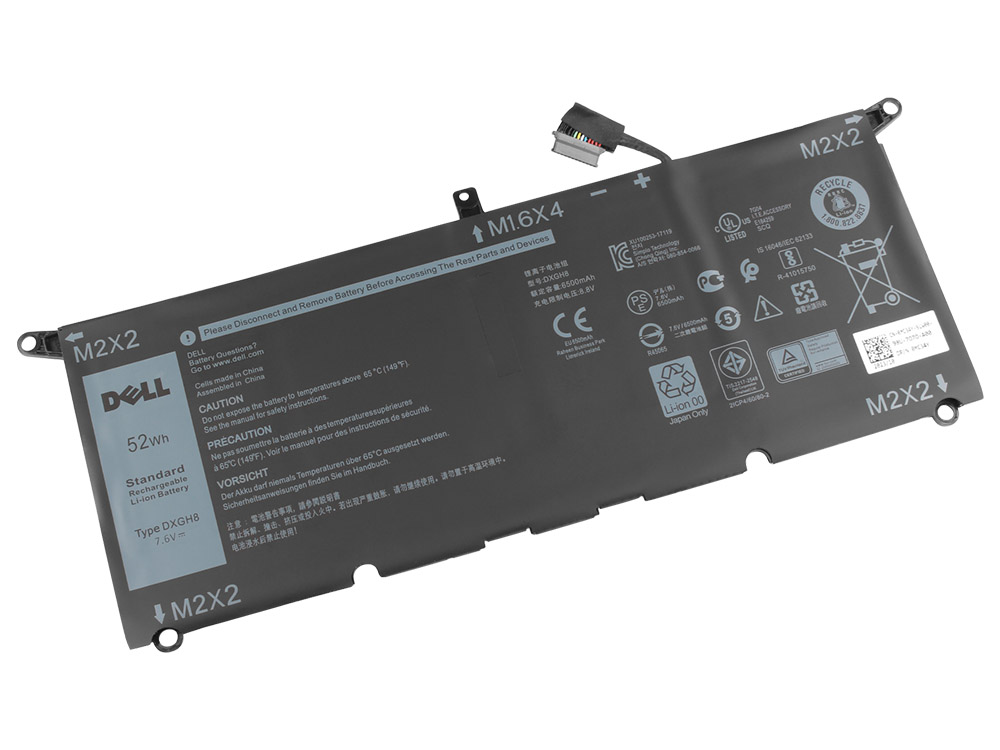 6500mAh 52Wh 4-Cellen Dell XPS 13 9380 P82G P82G002 Accu Batterij