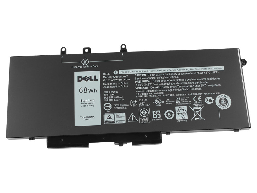 7.6V 8500mAh/68Wh/4-Cellen Dell Latitude 5288 5488 Accu Batterij