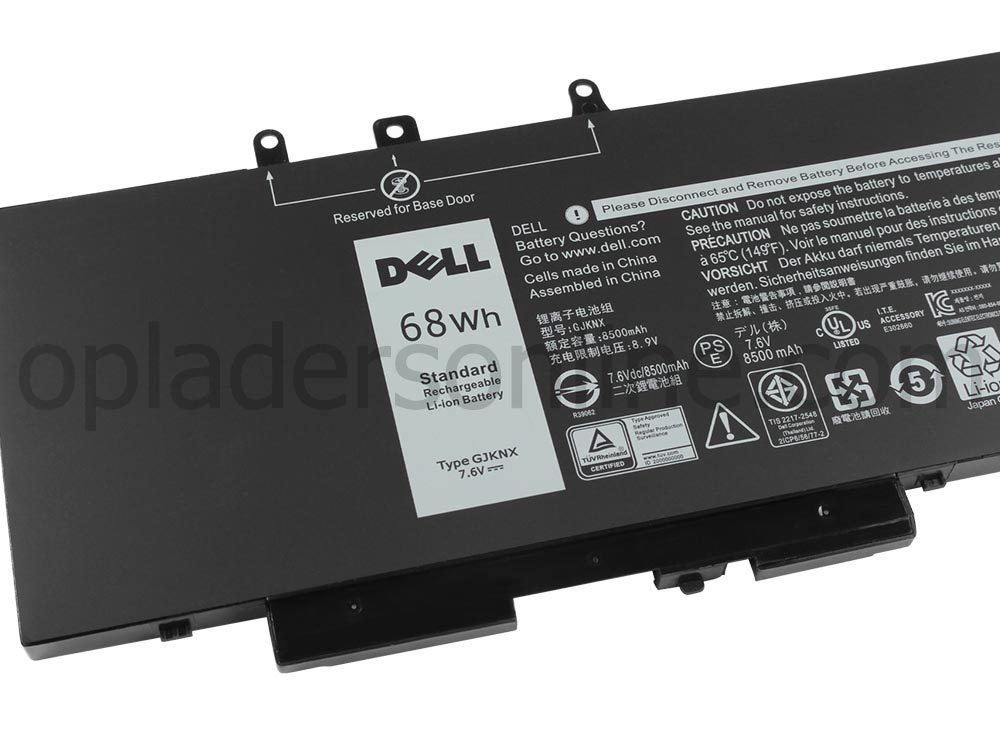 7.6V 8500mAh/68Wh/4-Cellen Dell Precision 15 3530 P60F002 Accu Batterij