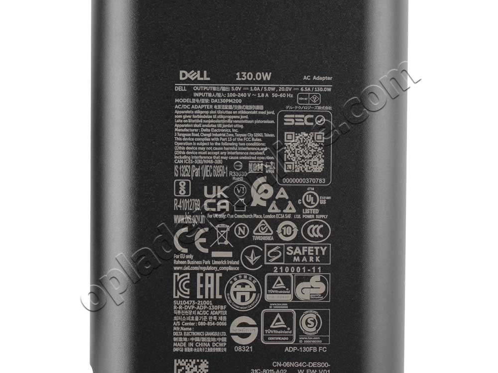 Origineel 130W USB-C Dell Latitude 5421 P137G P137G004 GaN Adapter Voeding Oplader + Koord