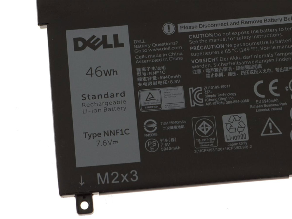 Origineel 46Wh 4-Cellen Dell XPS 13 9365-9NR6C Accu Batterij