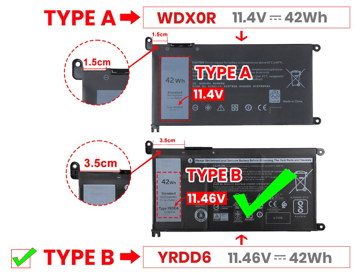 Originele 3500mAh 42Wh 4 Cellen Dell inspiron 5491 P93G P93G001 Accu Batterij