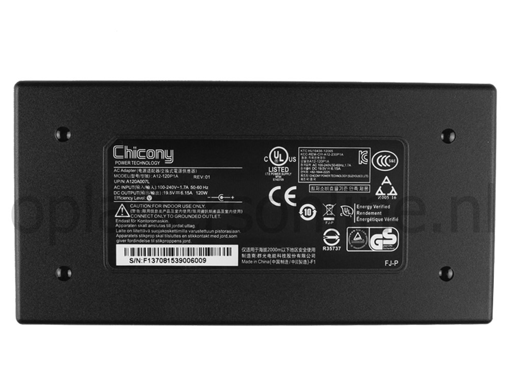 120W MSI WF65 10TH-1203XES Adapter Voeding Oplader + Koord