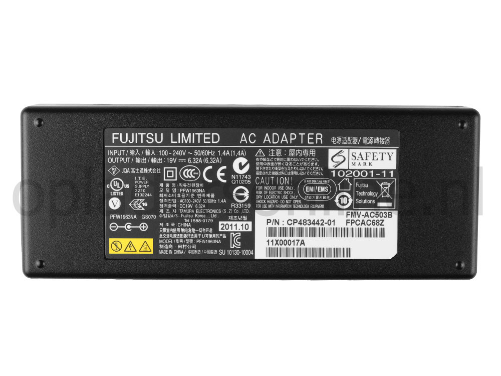 120W Fujitsu CP163061-01 CP281868-03 AC Adapter Oplader
