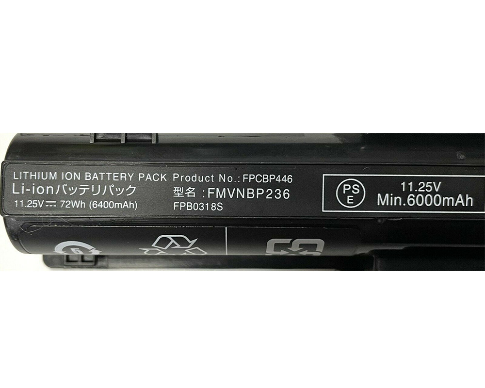 Originele Fujitsu CP673831-01 CP702410-01 CP743061-01 Accu 6400mAh 72Wh 6-Cellen