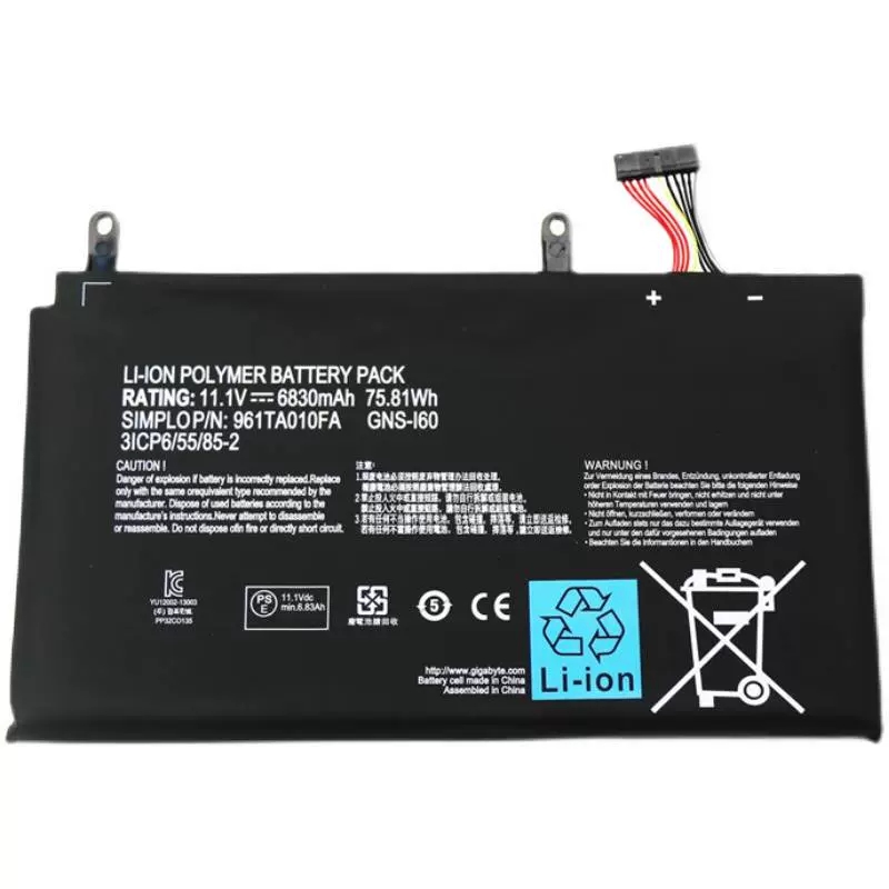 Originele Gateway 961TA010FA Gigabyte P35G Accu 6830mAh 75.81Wh 4-Cellen