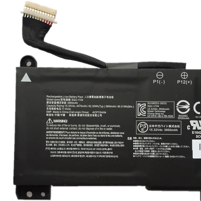 Originele Gigabyte Aorus 15 X9 Accu 4070mAh 62.35Wh 3-Cellen