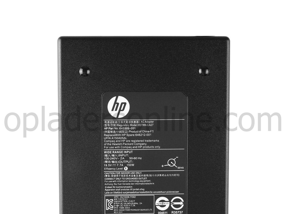 150W Slim HP Pavilion All-in-One 23-1043 Adapter Voeding Oplader + Koord