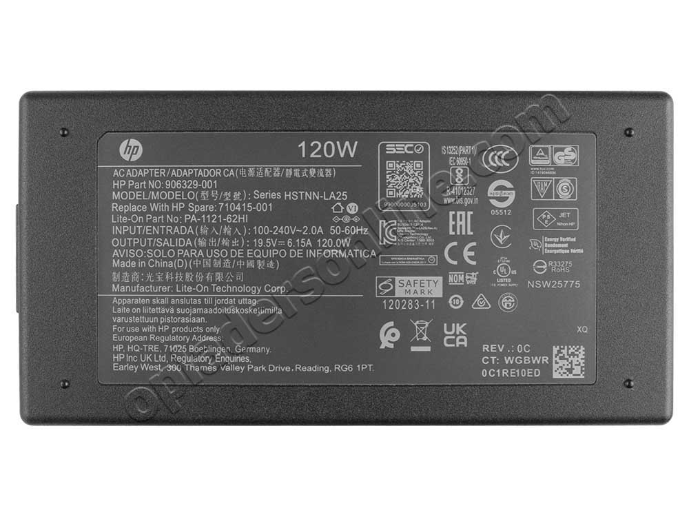 Origineel 120W HP Envy TouchSmart 15-j020eb Adapter Voeding Oplader + Koord