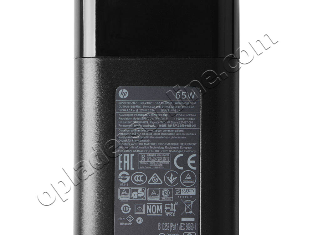 65W USB-C HP Spectre x360 Convertible 13-aw2500nd Adapter Voeding Oplader + Koord