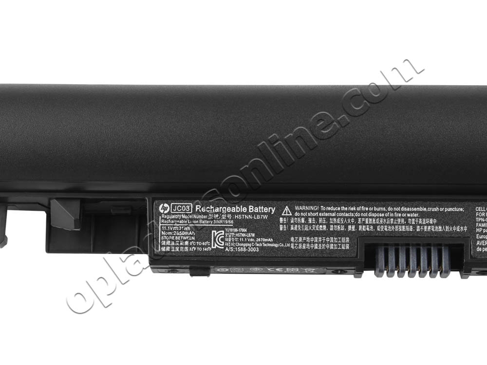 2850mAh 31.2Wh 3-Cellen HP 14-bs700 14-bw000 Accu Batterij