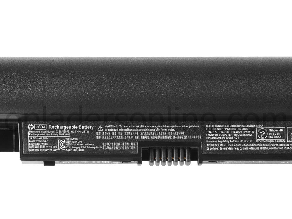 Originele 2850mAh 31.2Wh 3-Cellen HP TPN-C129 TPN-C130 Accu Batterij