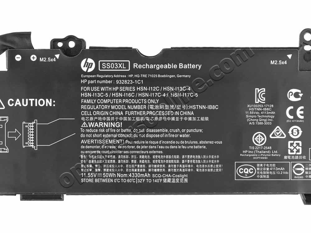Originele 4330mAh 50Wh 3 Cellen HP EliteBook 840 G6 Healthcare Edition Accu Batterij
