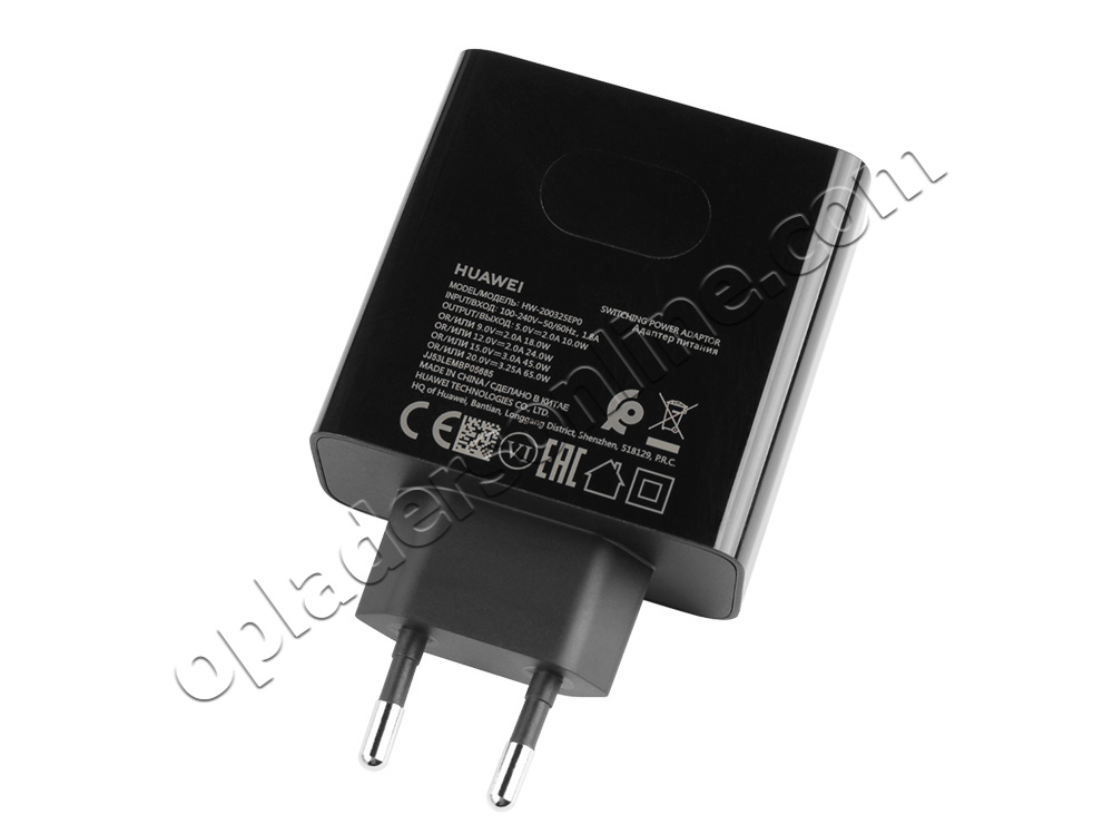 Origineel 65W USB-C Huawei HW-200325EP0 Adapter Voeding Oplader