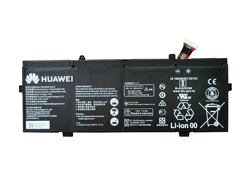 Originele 7410mAh 56.3Wh 4 Cellen Huawei MateBook 14 KLV-W29 Accu Batterij