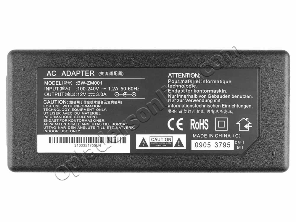 36W Fujitsu 34036144 Adapter Voeding Oplader + Gratis Koord