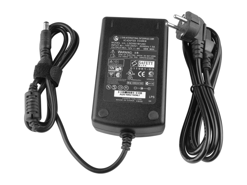 48W Dahua DH-HCVR5204A-V2 DH-HCVR5208A-V2 DVR Adapter Voeding Oplader + Koord
