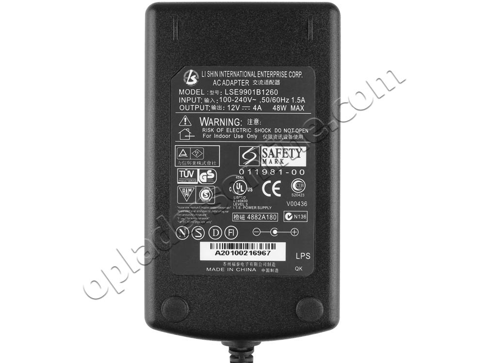 48W Dahua DH-HCVR5204A-V2 DH-HCVR5208A-V2 DVR Adapter Voeding Oplader + Koord