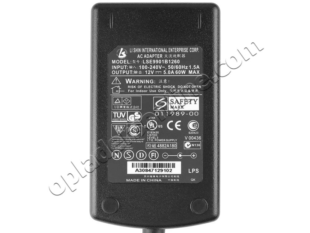 60W Grundig GU15WDVDT LCD38-9410TOP Adapter Voeding Oplader + Koord