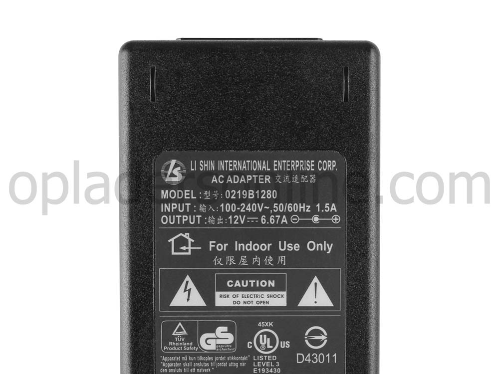 80W Grundig GU19WDVDT SEG PORTOFINO VERS.2 Adapter Voeding Oplader + Koord