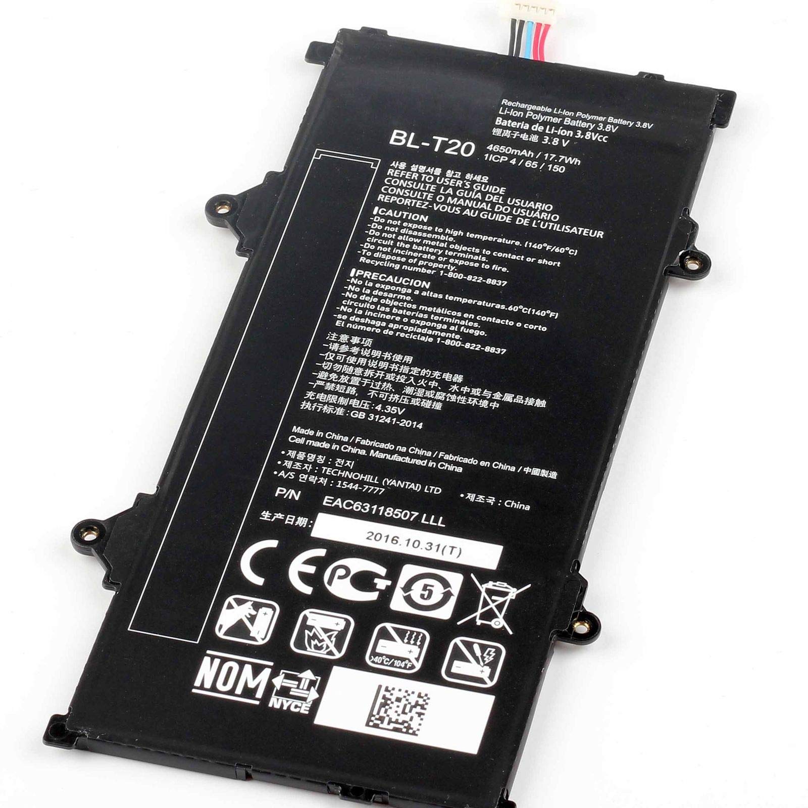 LG BL-T20 Accu Batterij 4650mAh 17.7Wh
