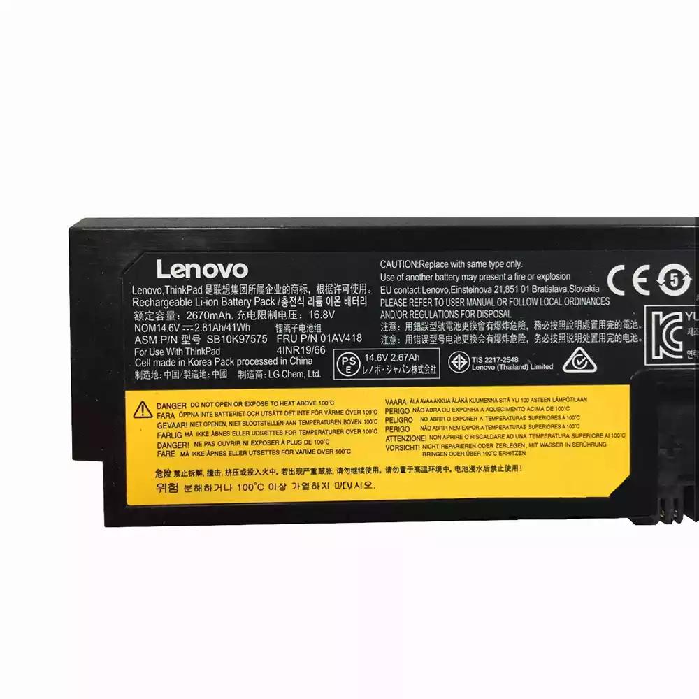 2800mAh 41Wh 4-Cellen Lenovo 4X50M33573 4X50M33574 Accu Batterij