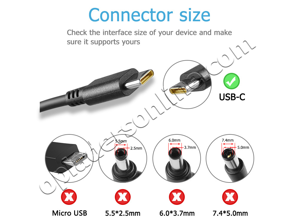USB-C 65W Lenovo ThinkPad L490 20Q50026MC Adapter Voeding Oplader