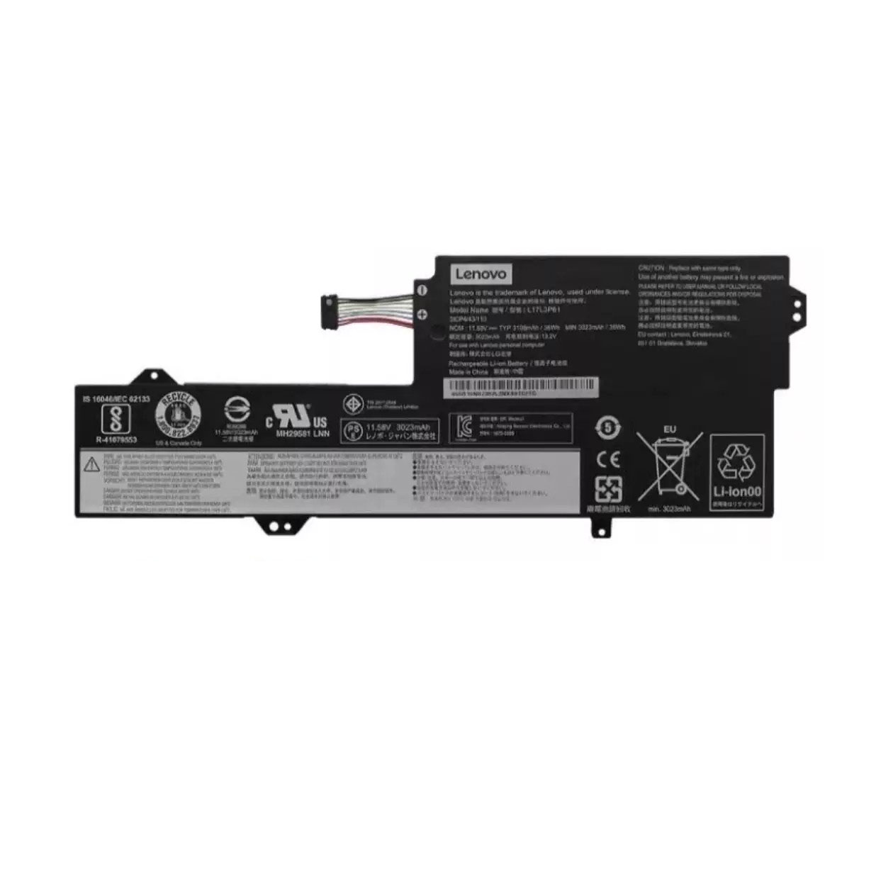 3070mAh 36Wh 3-Cellen Lenovo Yoga 330-11IGM 81A6001MGE Accu Batterij