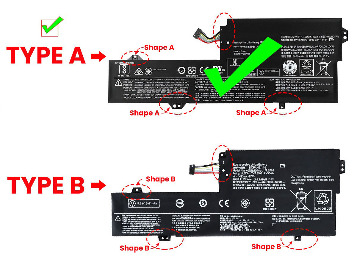 3070mAh 36Wh 3-Cellen Lenovo Yoga 720-12IKB 81B5001BGE Accu Batterij